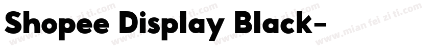 Shopee Display Black字体转换